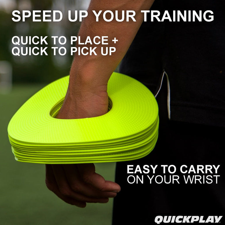 Flat Markers Neon (set of 10) - QUICKPLAY - Astroturf Baseball Baseball Coach Baseball Teams Baseball Training Golf Golf Training Handball Handball Training instructions marker Pro ship8 Soccer Soccer Accessory Soccer Coach Soccer Teams Soccer Training Speed & Agility