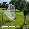 QUICK-HIT Practice Hitting Net 8x8' - QUICKPLAY - Baseball Baseball Coach Baseball Net Baseball Teams Golf golf net Golf Training has-spares Hitting Net instructions ship15