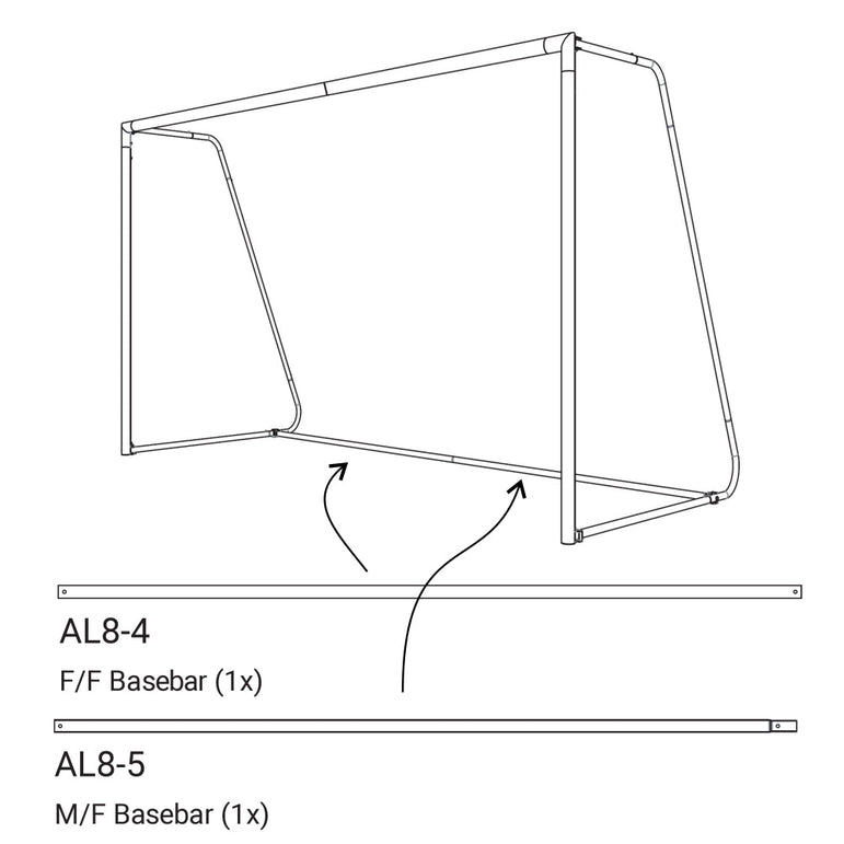 Spare Part - Pro Alu Match - 8x5 BASE BAR (PARTS AL8-5 & AL8-4)