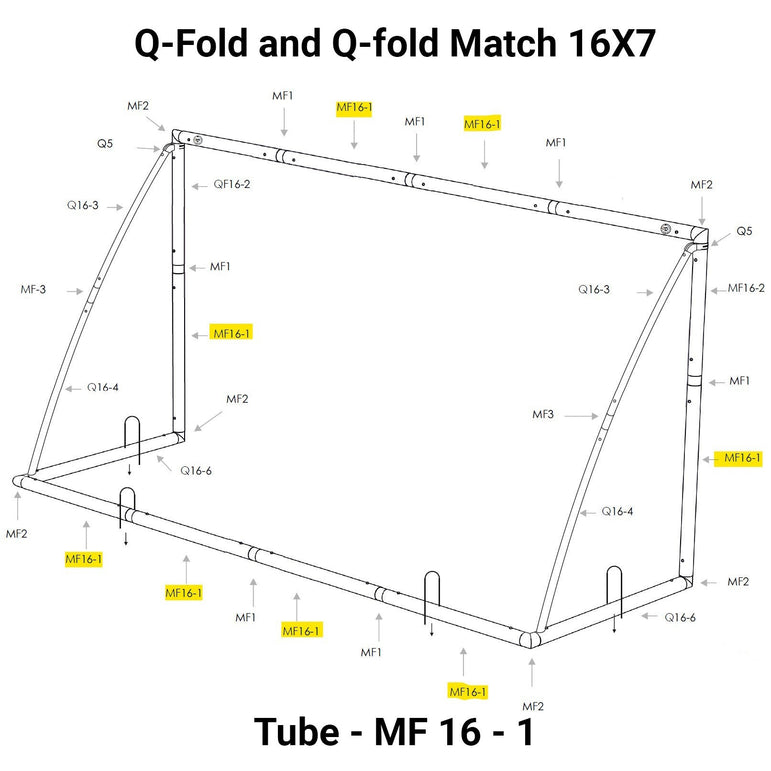 Spare Part - Tube - Q-FOLD & Q-FOLD MATCH 16X7' - MF 16-1