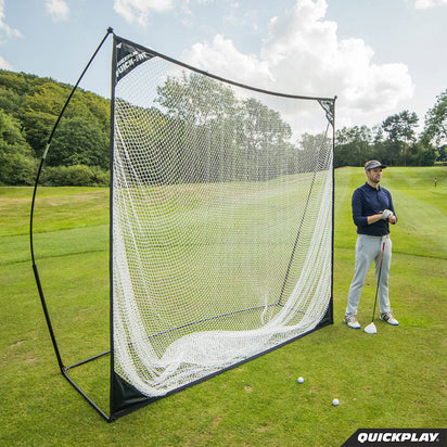 QUICK-HIT Practice Hitting Net 8x8' - QUICKPLAY - Baseball Baseball Coach Baseball Net Baseball Teams Golf golf net Golf Training has-spares Hitting Net instructions ship15