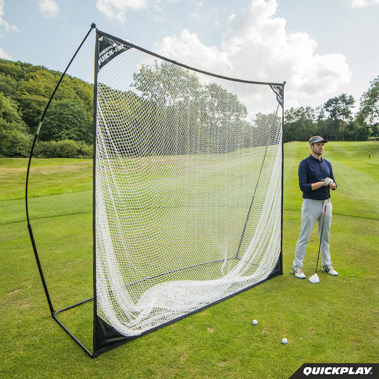 QUICK-HIT Practice Hitting Net 8x8' - QUICKPLAY - Baseball Baseball Coach Baseball Net Baseball Teams Golf golf net Golf Training has-spares Hitting Net instructions ship15
