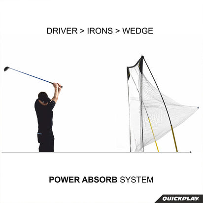 QUICK-HIT Practice Hitting Net 8x8' - QUICKPLAY - Baseball Baseball Coach Baseball Net Baseball Teams Golf golf net Golf Training has-spares Hitting Net instructions ship15