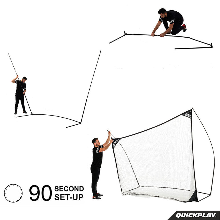 QUICK-HIT Practice Hitting Net 8x8' - QUICKPLAY - Baseball Baseball Coach Baseball Net Baseball Teams Golf golf net Golf Training has-spares Hitting Net instructions ship15