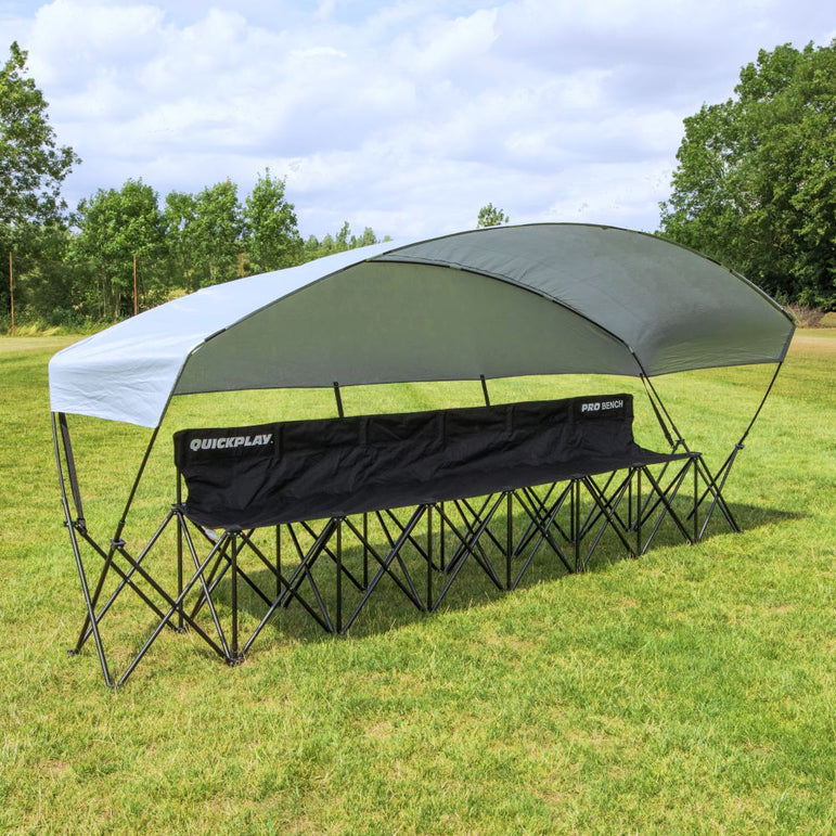 PRO BENCH Shelter - 6 Seat Team Spectator Bench - QUICKPLAY - Astroturf Baseball Baseball Teams Handball has-spares instructions Pro Seating Shelter ship20 Soccer Soccer Teams