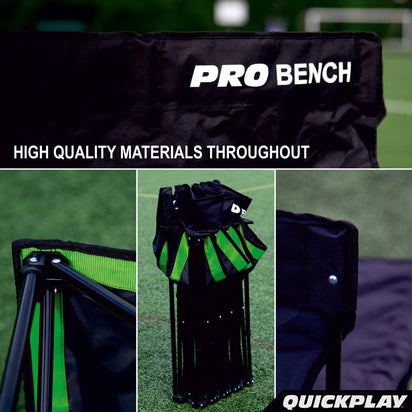 PRO BENCH Shelter - 6 Seat Team Spectator Bench - QUICKPLAY - Astroturf Baseball Baseball Teams Handball has-spares instructions Pro Seating Shelter ship20 Soccer Soccer Teams